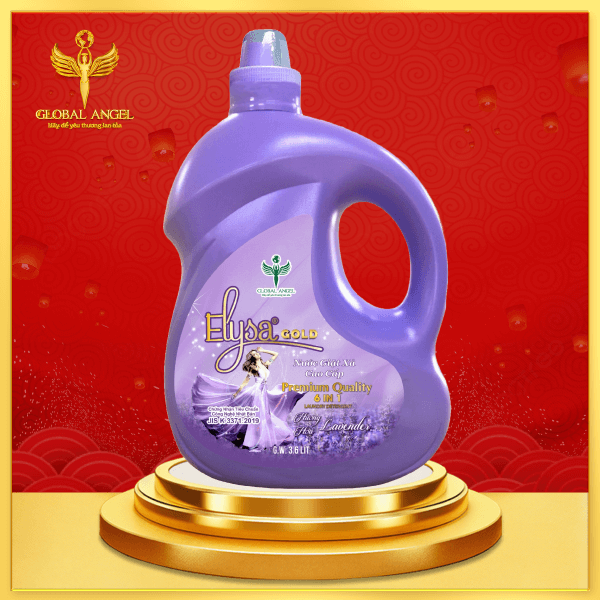 Nước giặt xả cao cấp Elysa Gold 6in1 Hương Lavender 3600ml