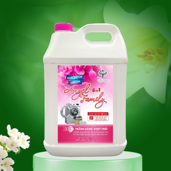 Nước giặt Angel Family 9600ml Anh Đào Trắng