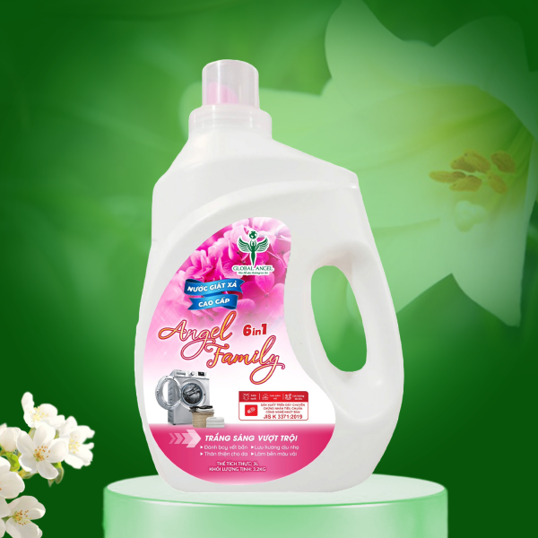 Nước giặt Angel Family 3000ml Anh Đào Trắng