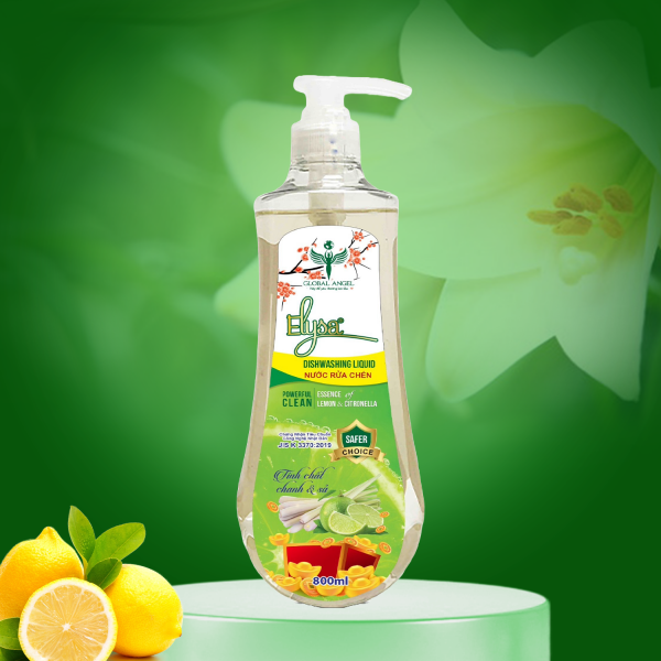 NƯỚC RỬA CHÉN ELYSA HƯƠNG CHANH SẢ 800ML