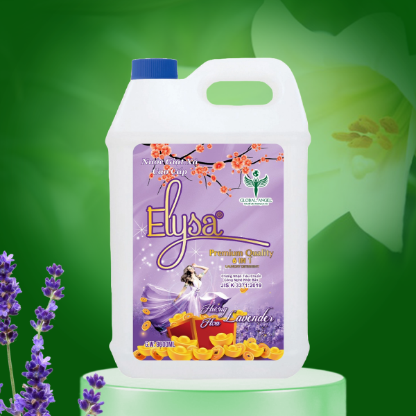 Nước giặt xả cao cấp Elysa 6in1 Hương Lavender 9600ml