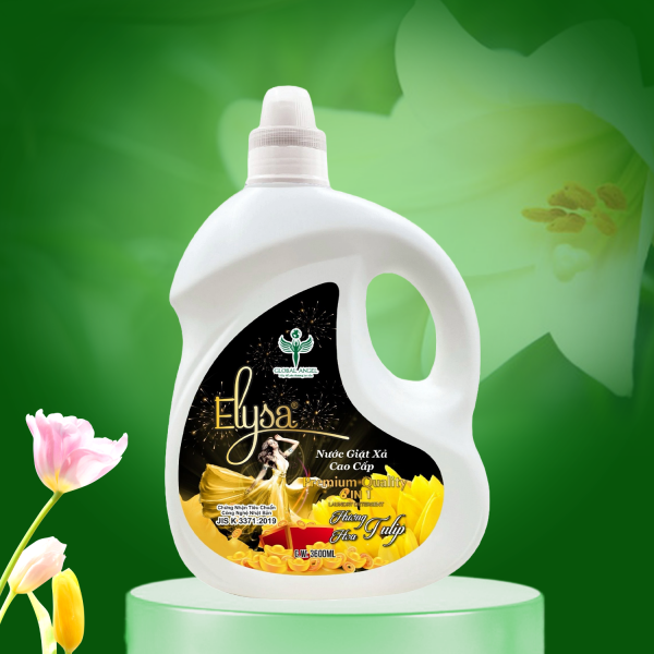 Nước giặt xả cao cấp Elysa 6in1 Hương Tulip 3600ml