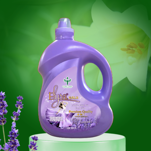 Nước giặt xả cao cấp Elysa Gold 6in1 Hương Lavender 3600ml