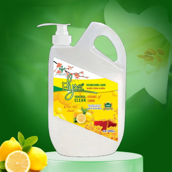 Nước rửa chén Elysa tinh chất Chanh 2000ml